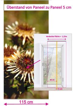 Preview: Silberdistel, Flächenvorhang 2er Set